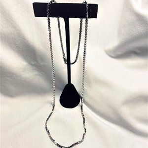 24" Box Silver Necklace